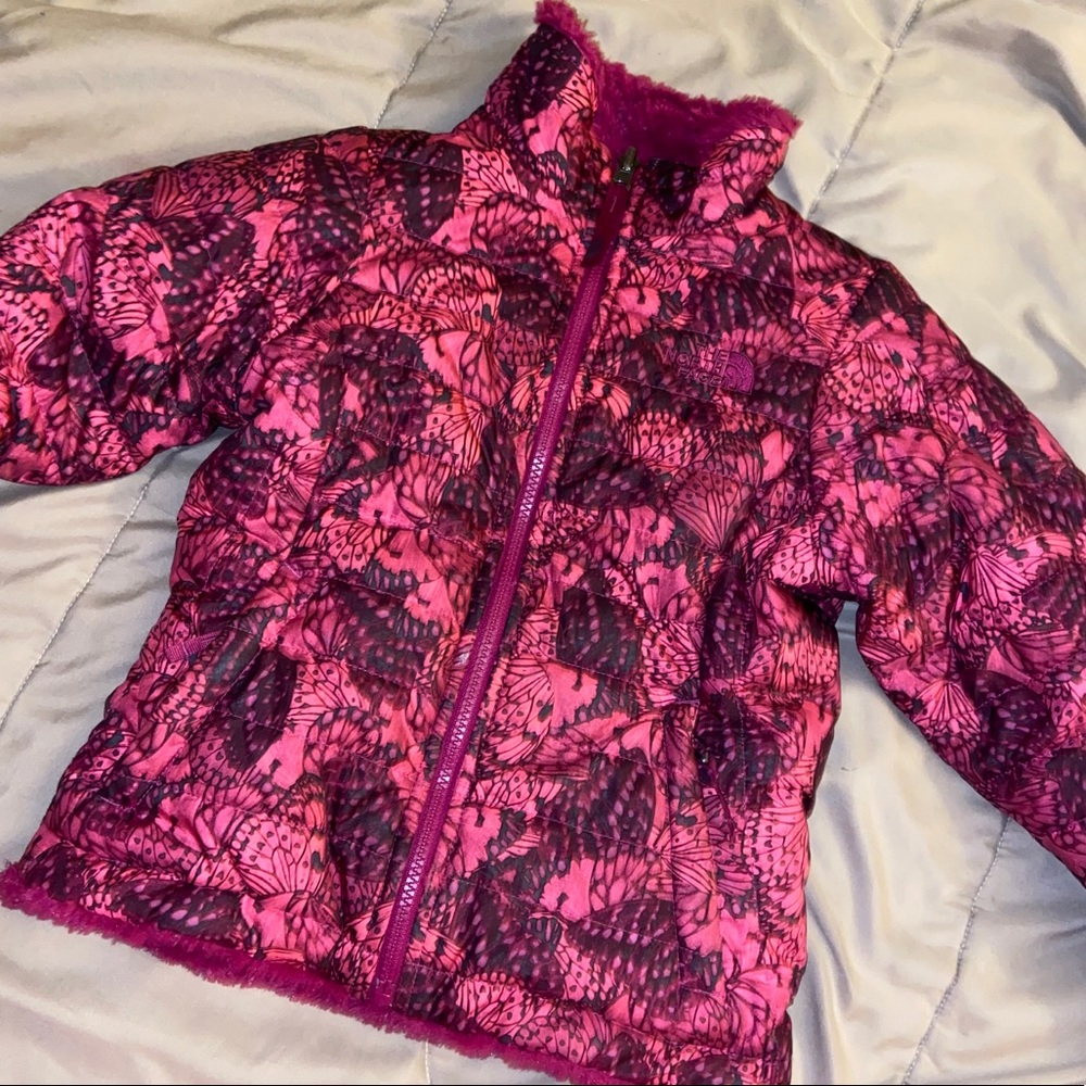 A two-sided north face jacket